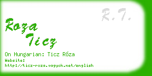 roza ticz business card